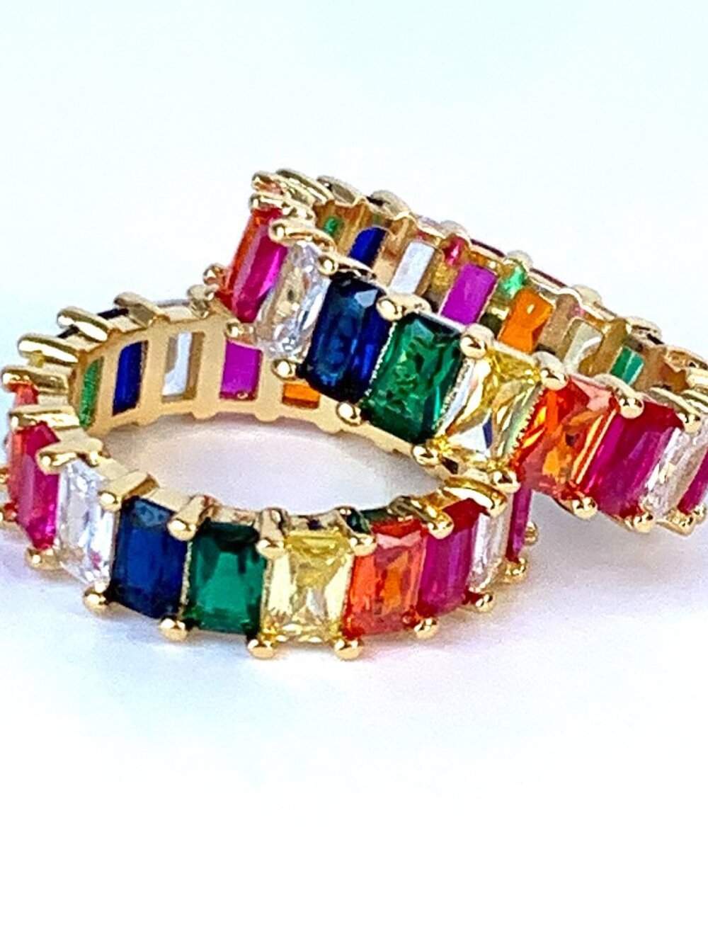 NEW Anthropologie Rainbow Colorful Gemstone Statement Ring